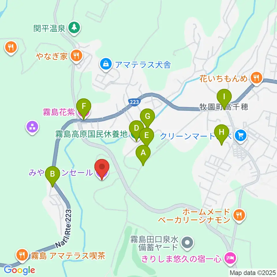 霧島国際音楽ホール みやまコンセール周辺のホテル一覧地図