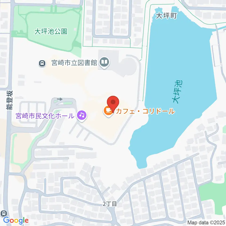 宮崎市民文化ホール周辺のホテル一覧地図