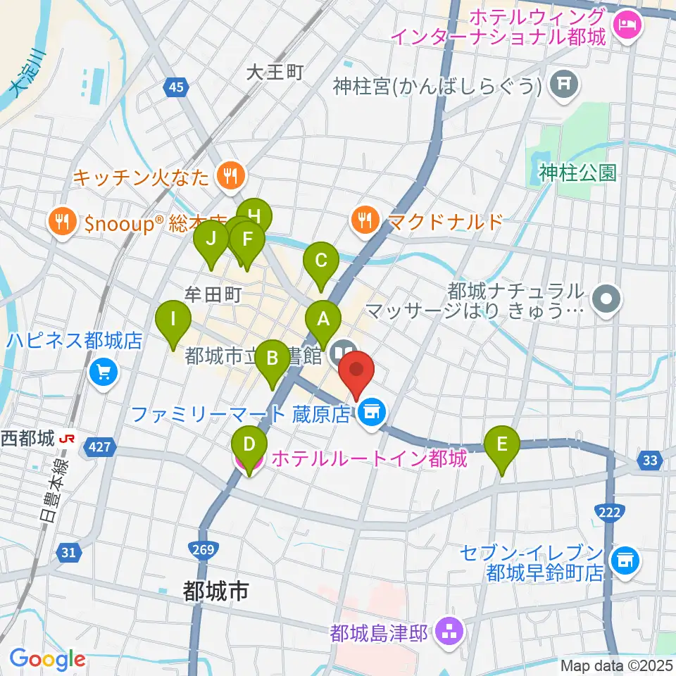 ウエルネス交流プラザ周辺のホテル一覧地図