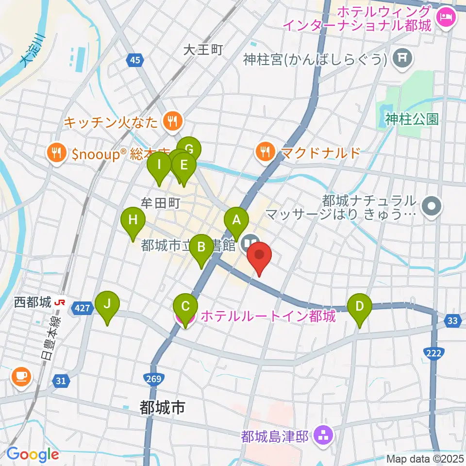 ウエルネス交流プラザ周辺のホテル一覧地図