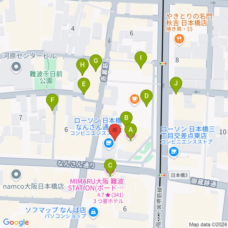 松本楽器M&Gピアノサービスセンター周辺のホテル一覧地図