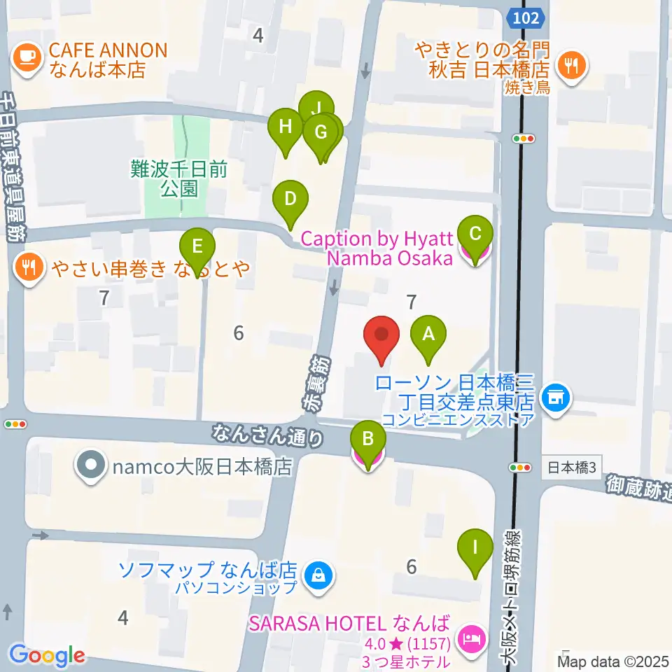 松本楽器M&Gピアノサービスセンター周辺のホテル一覧地図