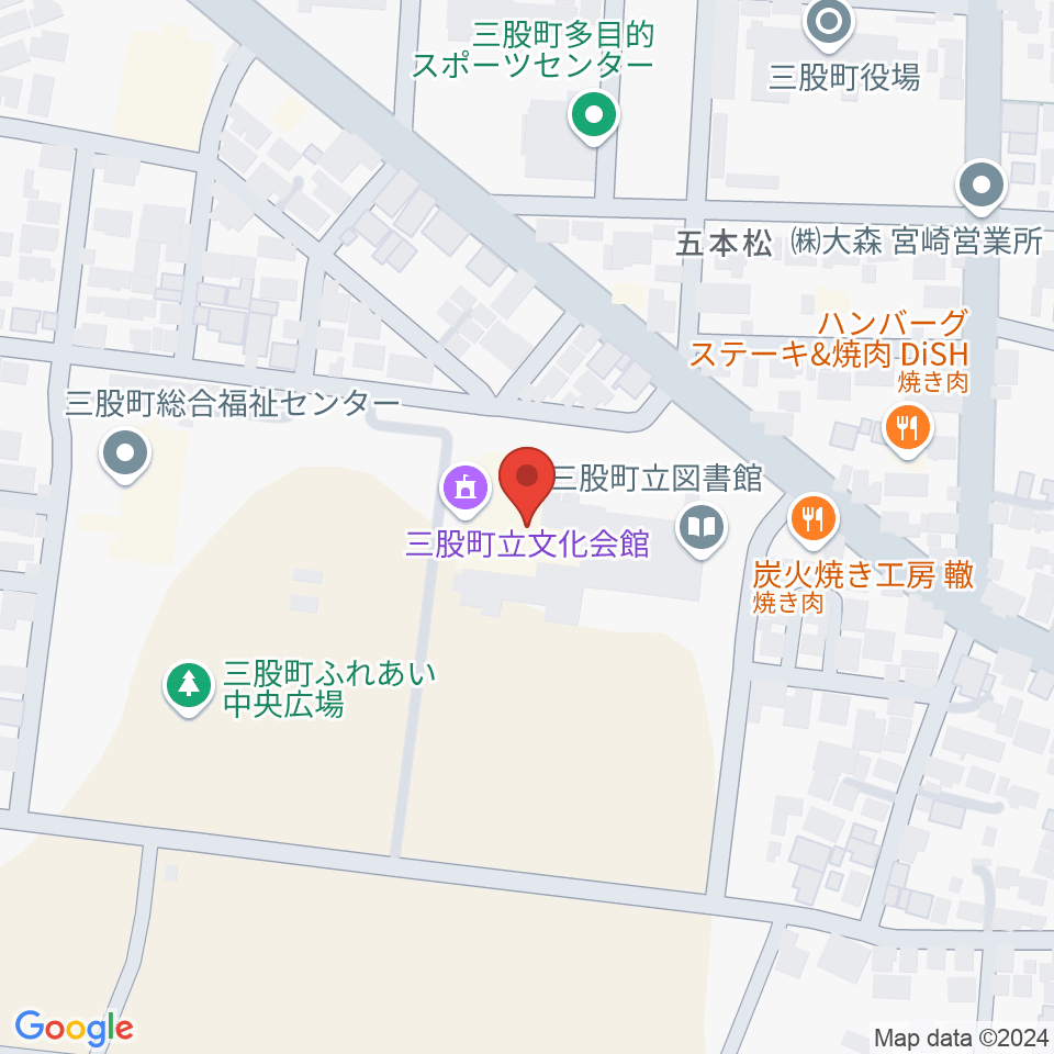 三股町立文化会館周辺のホテル一覧地図