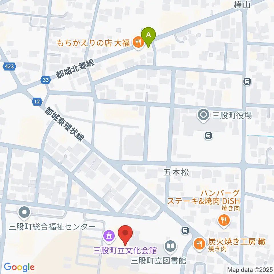 三股町立文化会館周辺のホテル一覧地図