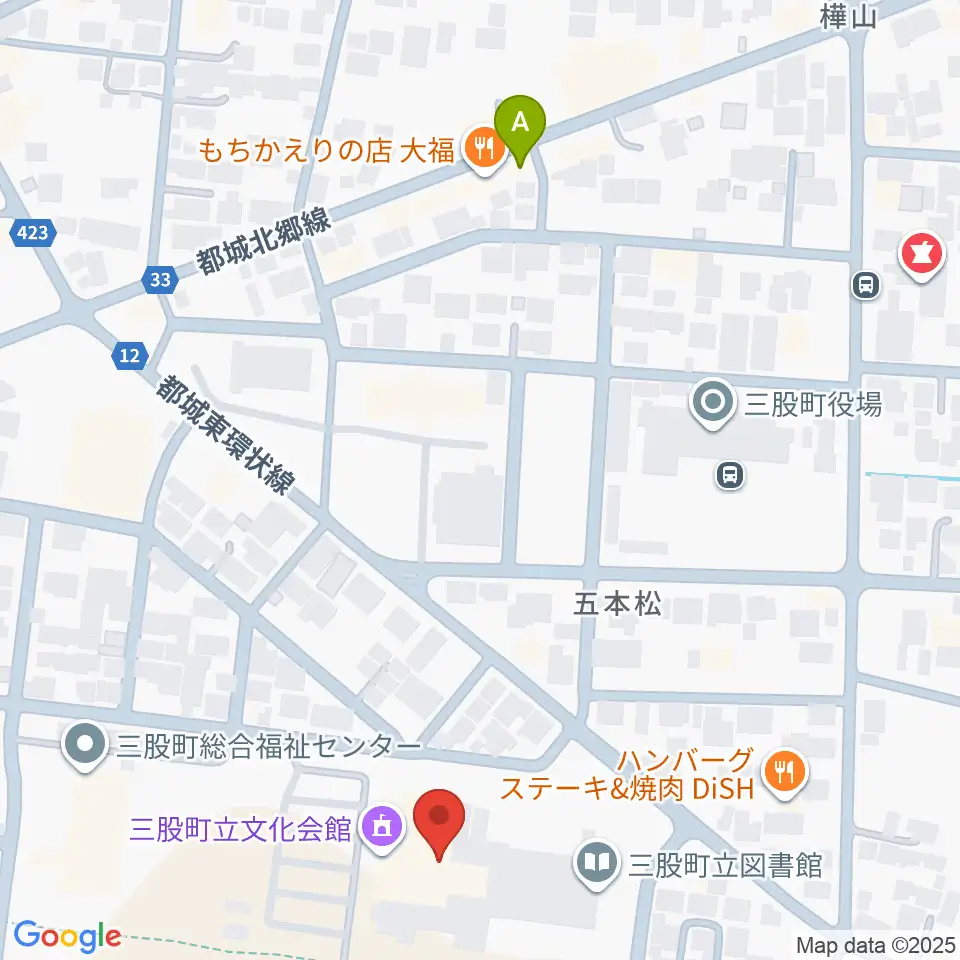 三股町立文化会館周辺のホテル一覧地図