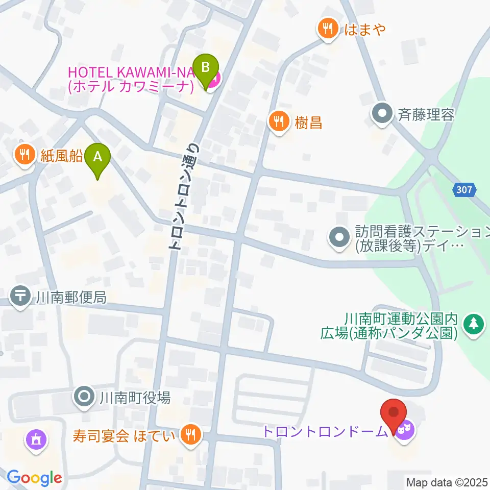 サンＡ川南文化ホール周辺のホテル一覧地図