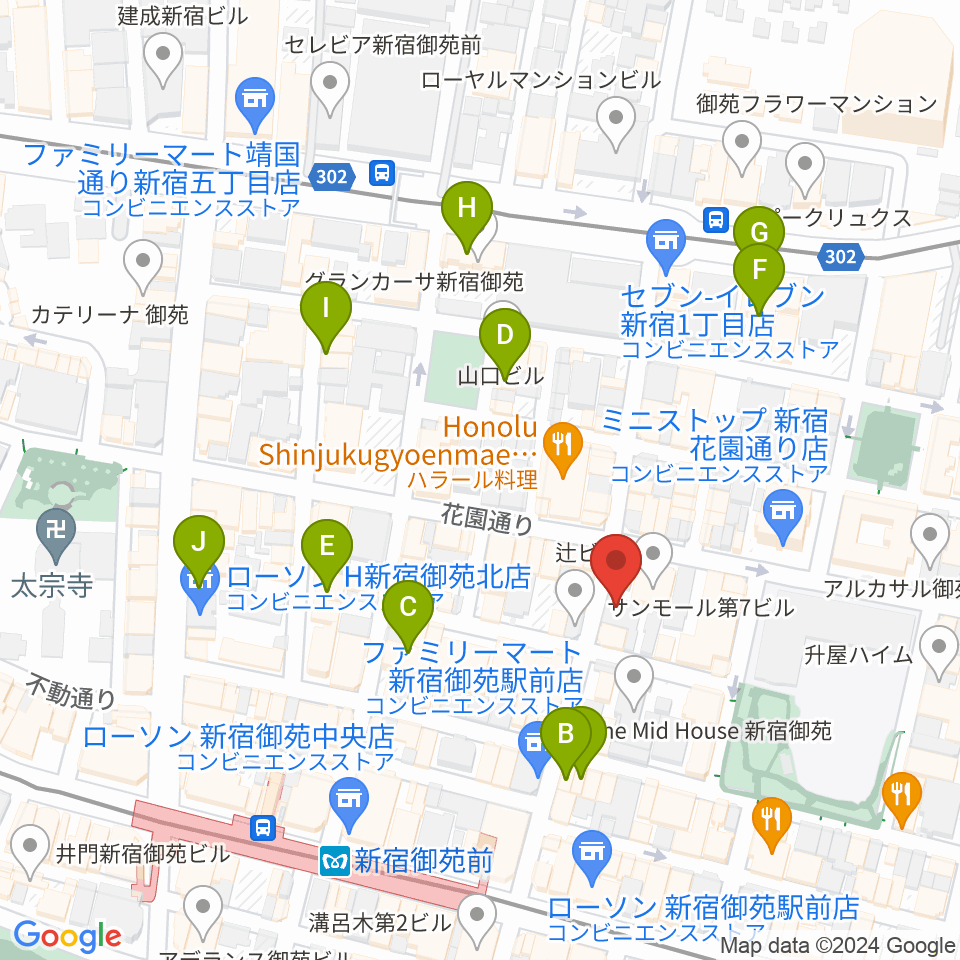 新宿リトルモンスター周辺のホテル一覧地図