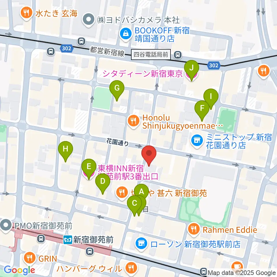 新宿リトルモンスター周辺のホテル一覧地図