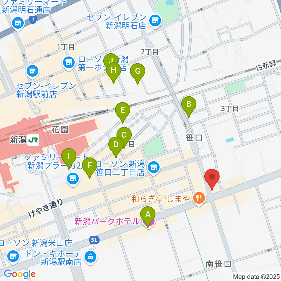 桐朋 子供のための音楽教室 新潟教室周辺のホテル一覧地図