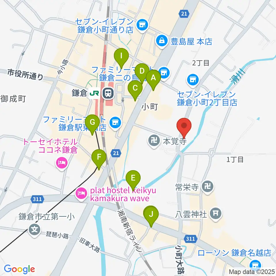 桐朋 子供のための音楽教室 鎌倉・横浜教室周辺のホテル一覧地図