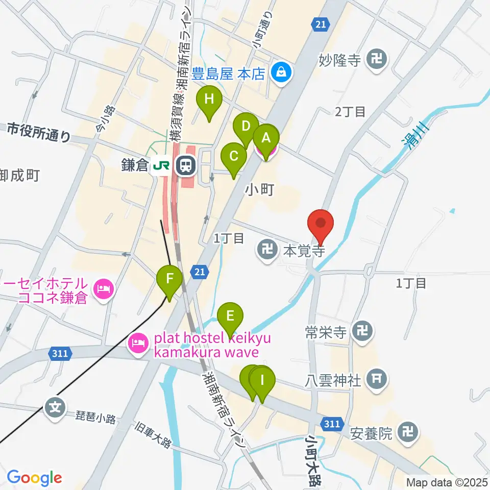 桐朋 子供のための音楽教室 鎌倉・横浜教室周辺のホテル一覧地図