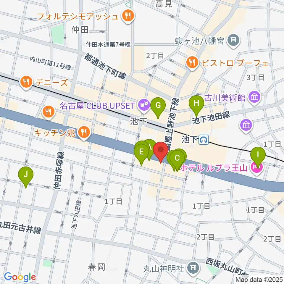 日響楽器 池下店周辺のホテル一覧地図