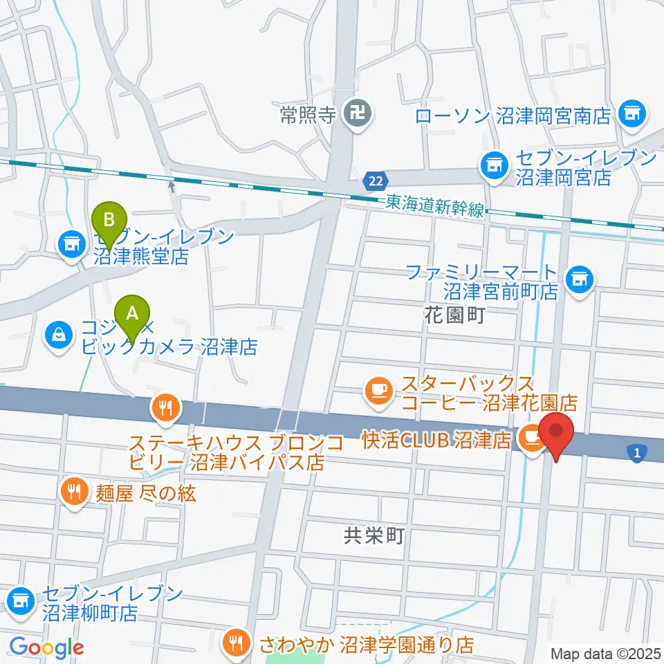 桐朋 子供のための音楽教室 富士教室周辺のホテル一覧地図