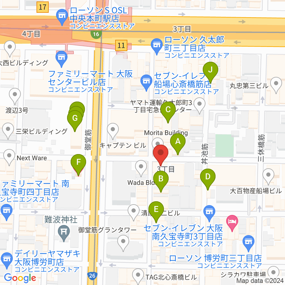 桐朋 子供のための音楽教室 大阪教室周辺のホテル一覧地図