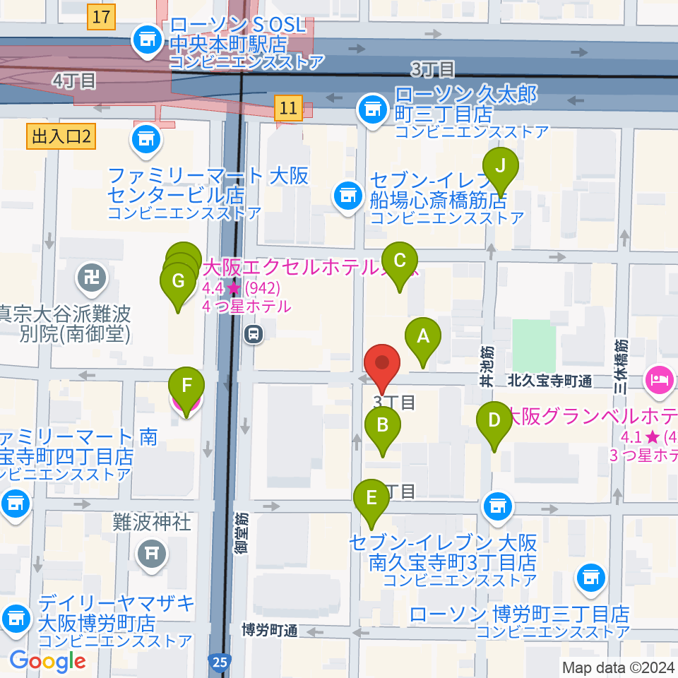 桐朋 子供のための音楽教室 大阪教室周辺のホテル一覧地図