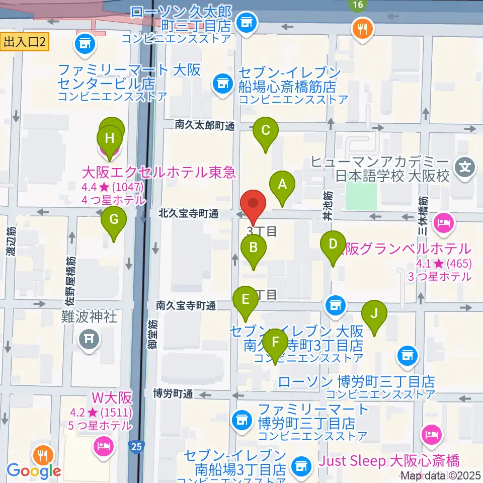 桐朋 子供のための音楽教室 大阪教室周辺のホテル一覧地図