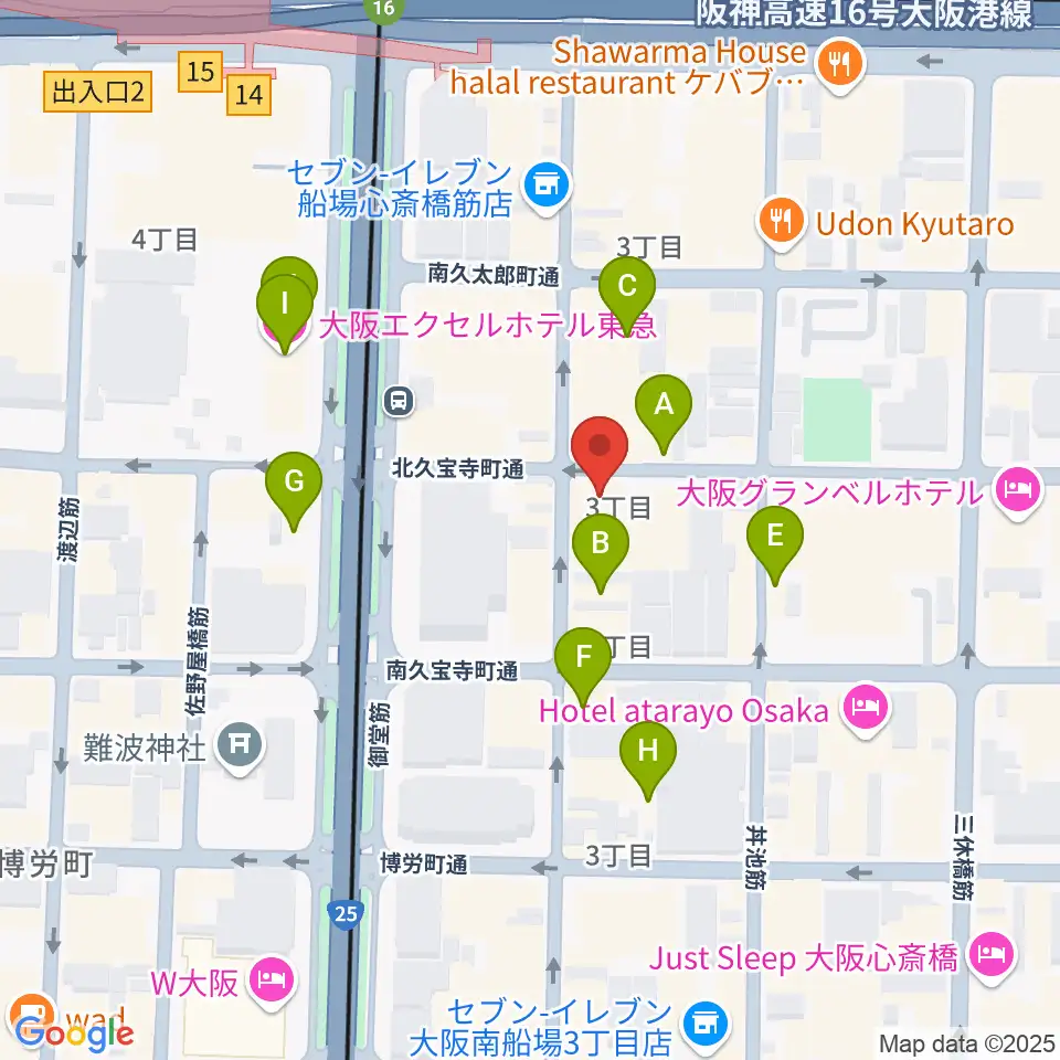 桐朋 子供のための音楽教室 大阪教室周辺のホテル一覧地図