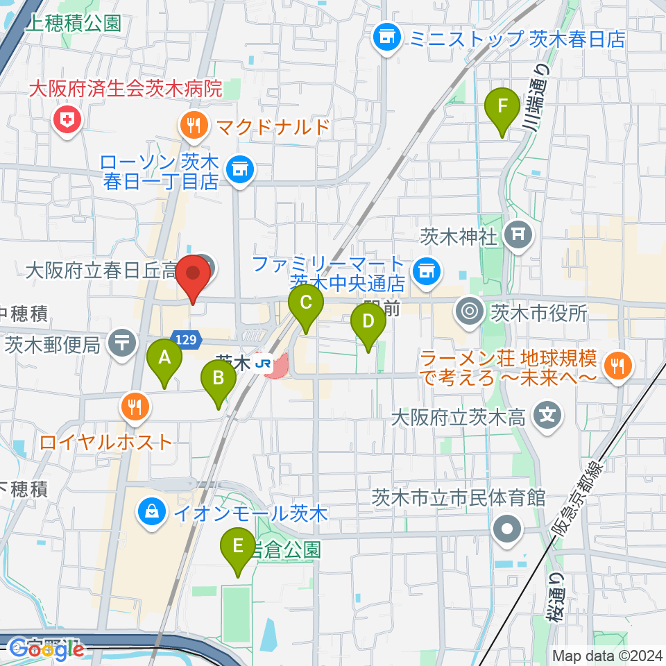 桐朋 子供のための音楽教室 茨木教室周辺のホテル一覧地図