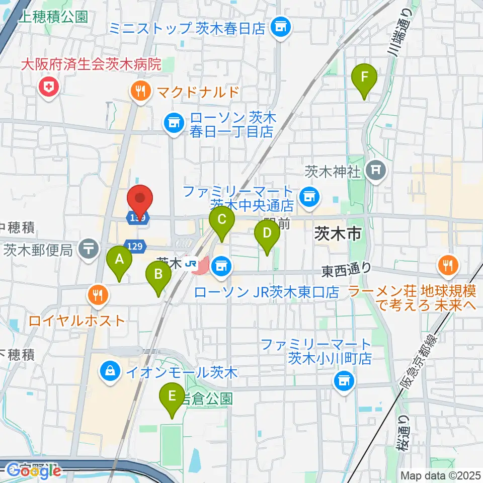 桐朋 子供のための音楽教室 茨木教室周辺のホテル一覧地図