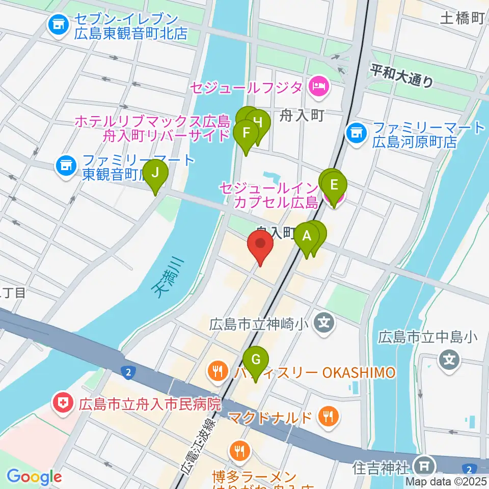 桐朋 子供のための音楽教室 広島教室周辺のホテル一覧地図