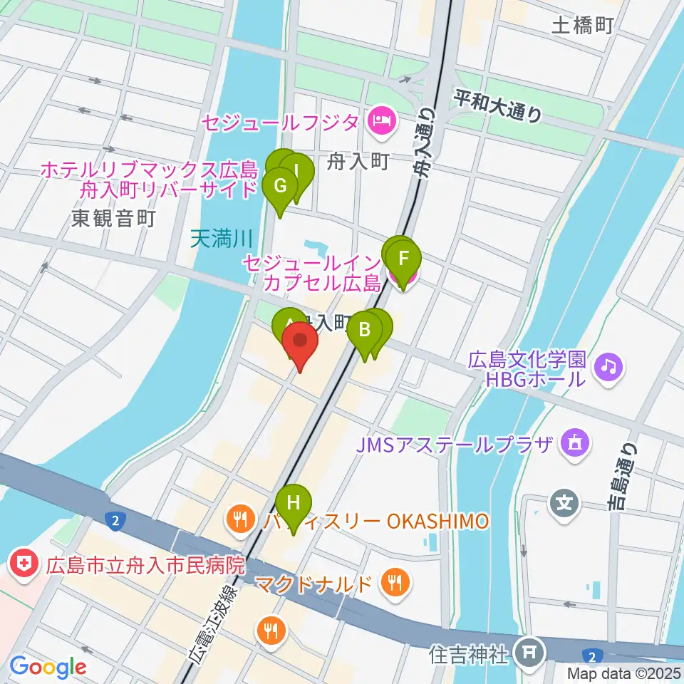 桐朋 子供のための音楽教室 広島教室周辺のホテル一覧地図