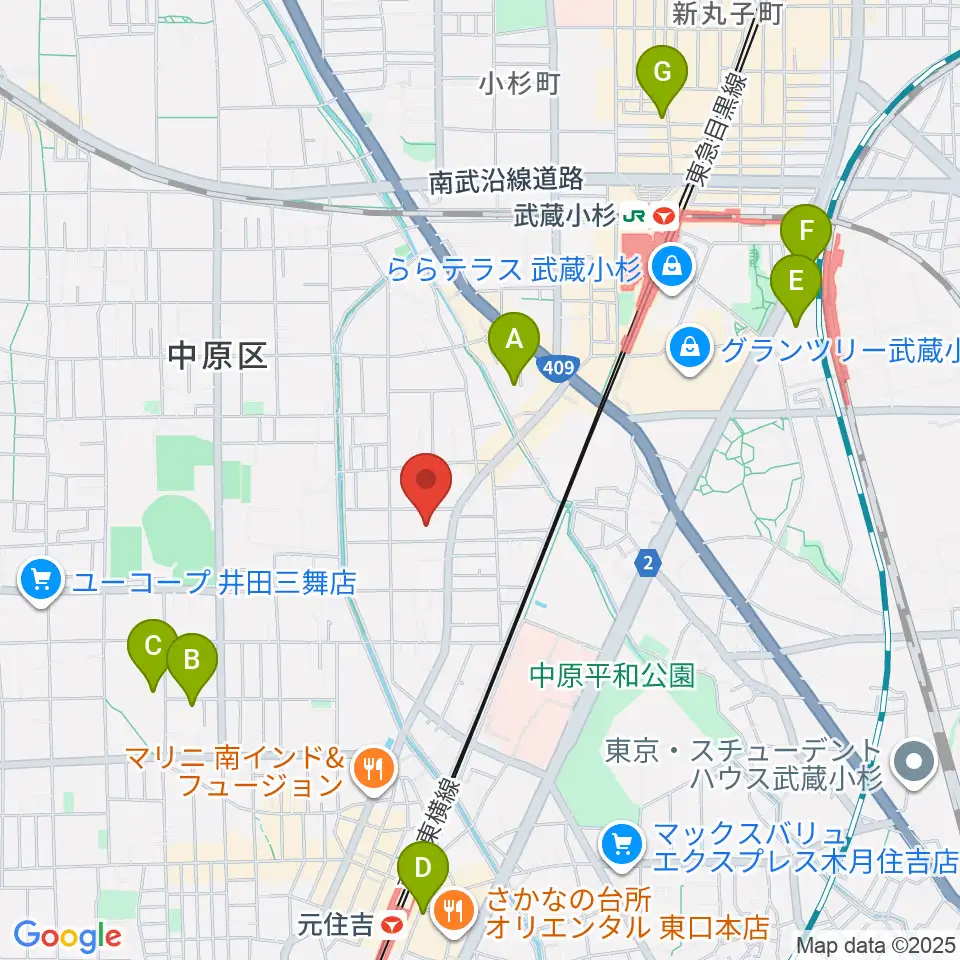 シャコンヌ音楽教室周辺のホテル一覧地図
