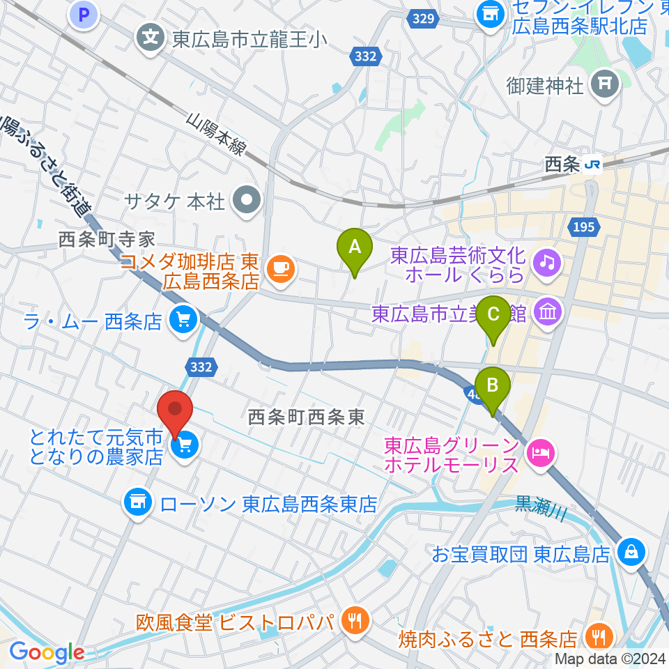 ハママツ楽器周辺のホテル一覧地図