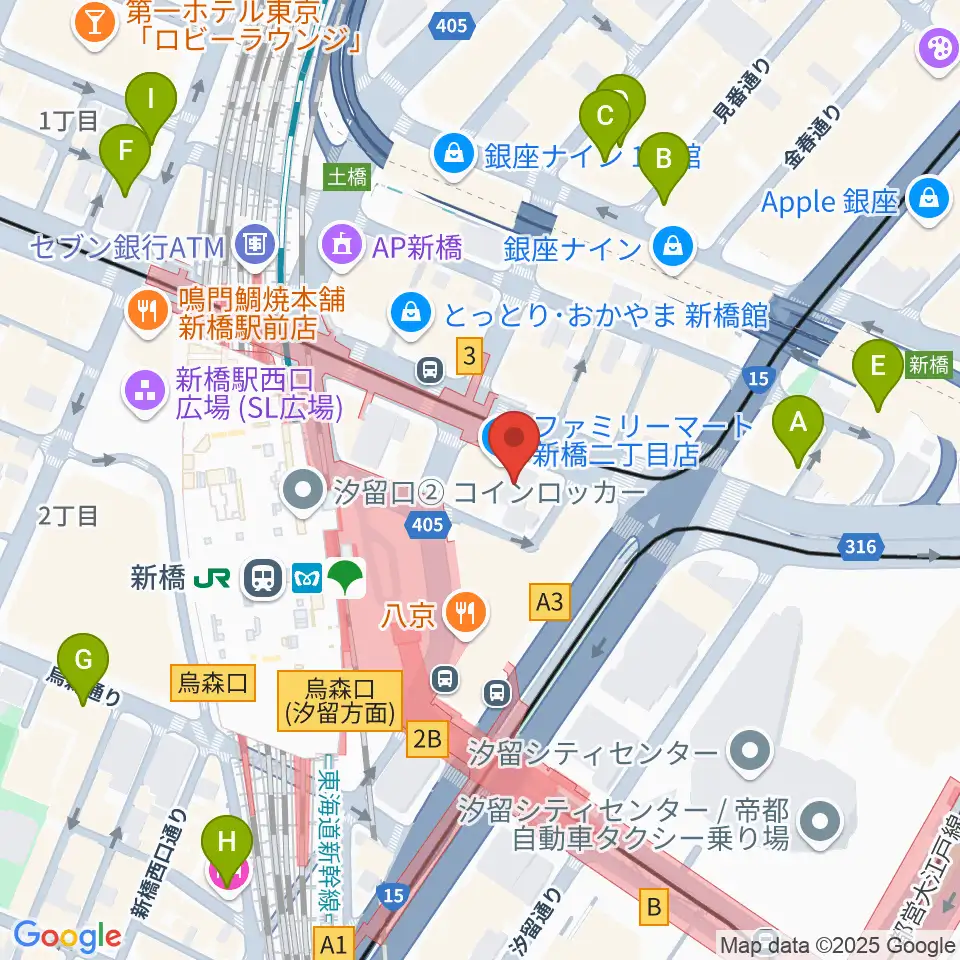 ミュージックアベニュー銀座アネックス周辺のホテル一覧地図