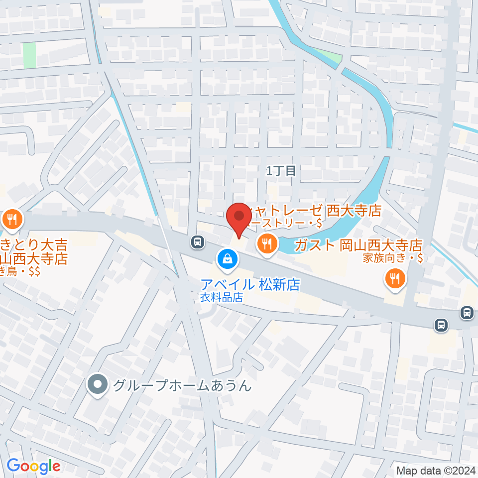 こだま楽器音楽教室周辺のホテル一覧地図