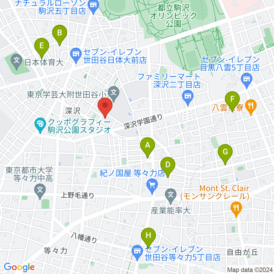 アライブレコーディングスタジオ周辺のホテル一覧地図