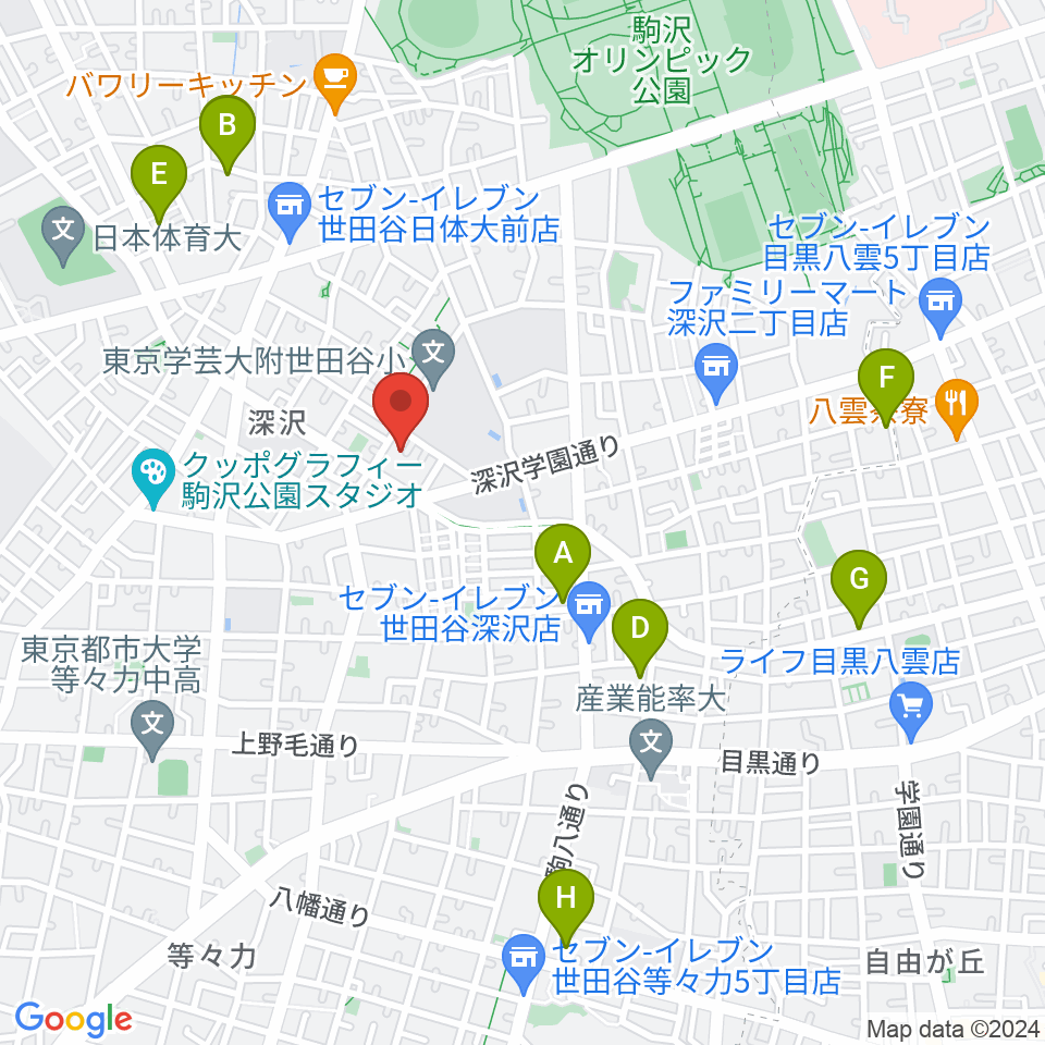 アライブレコーディングスタジオ周辺のホテル一覧地図