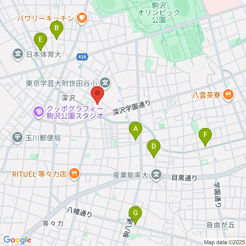 アライブレコーディングスタジオ周辺のホテル一覧地図