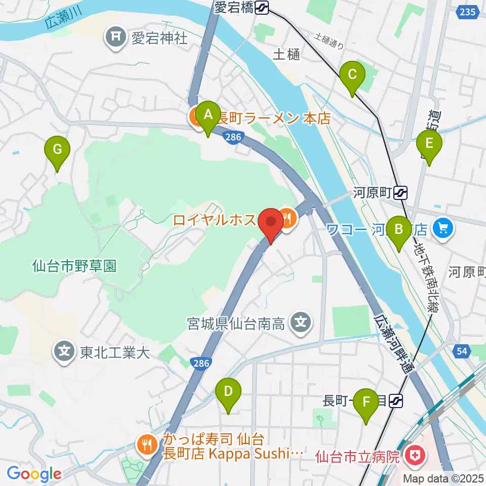 STUDIO B/2 286店周辺のホテル一覧地図