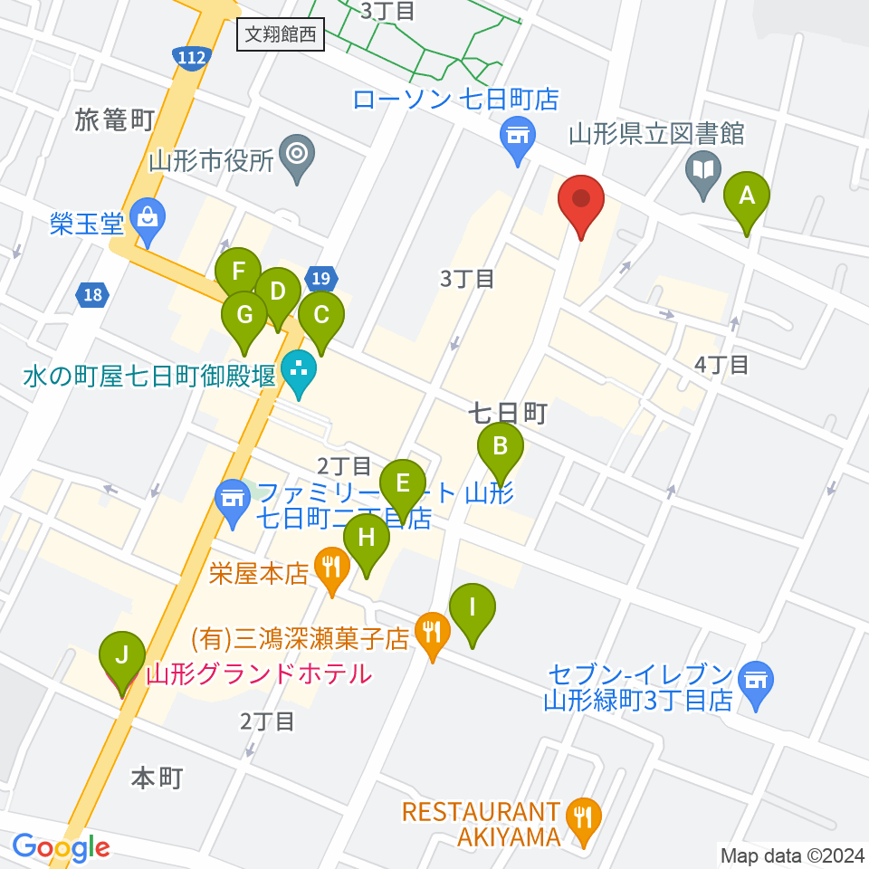 フランク ロイド ライト周辺のホテル一覧地図