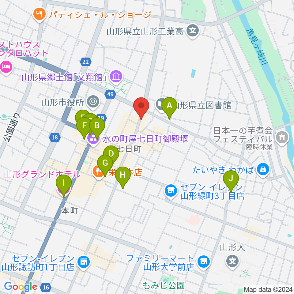 フランク ロイド ライト周辺のホテル一覧地図