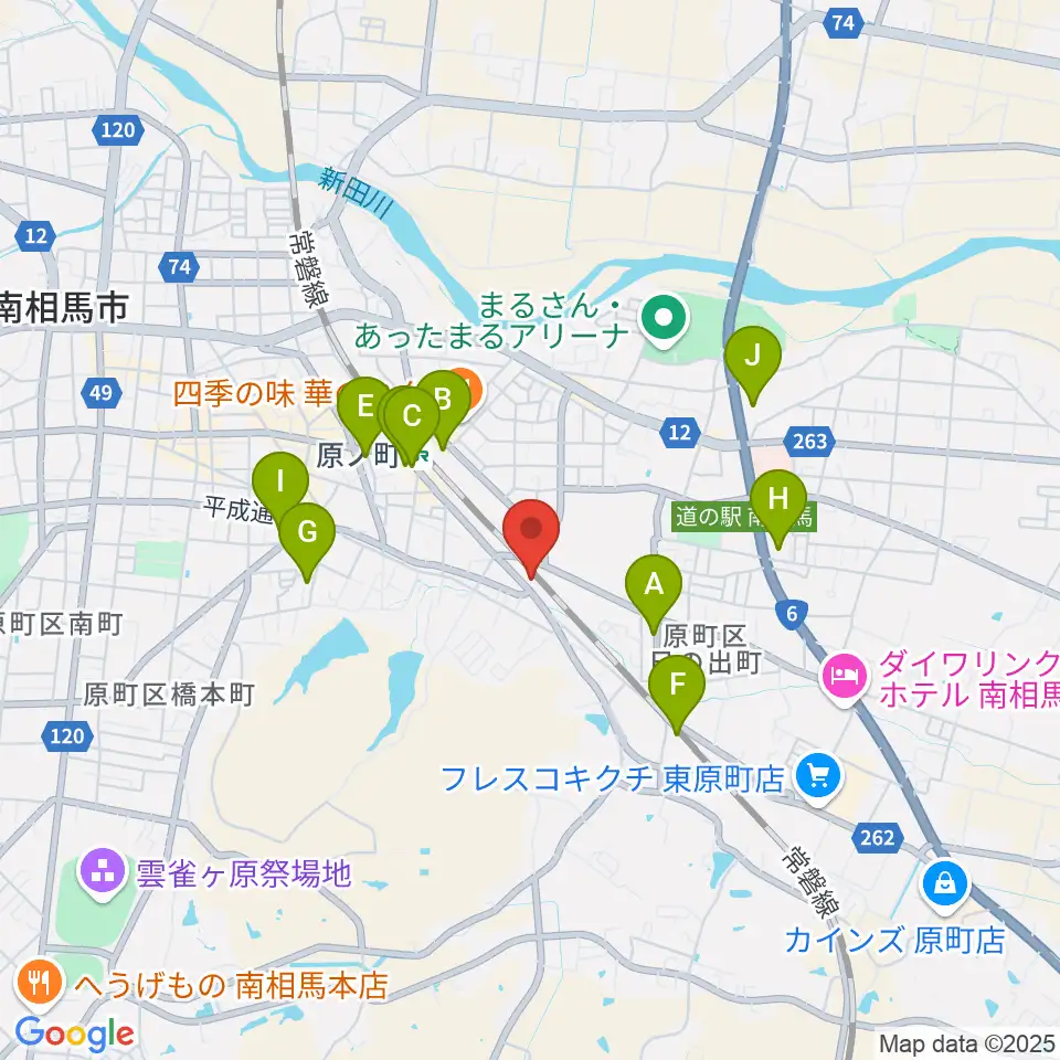 南相馬BACK BEAT サウンドファクトリースタジオ周辺のホテル一覧地図
