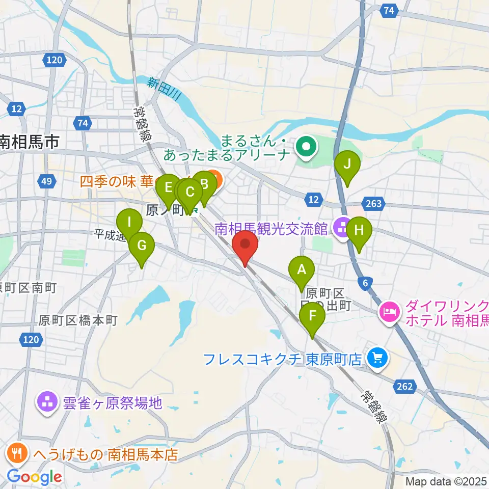 南相馬BACK BEAT サウンドファクトリースタジオ周辺のホテル一覧地図