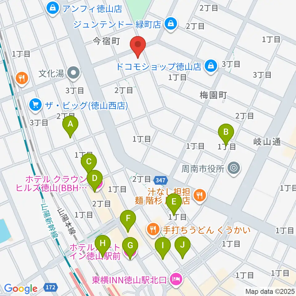 ポップス川上周南ピアノ館周辺のホテル一覧地図
