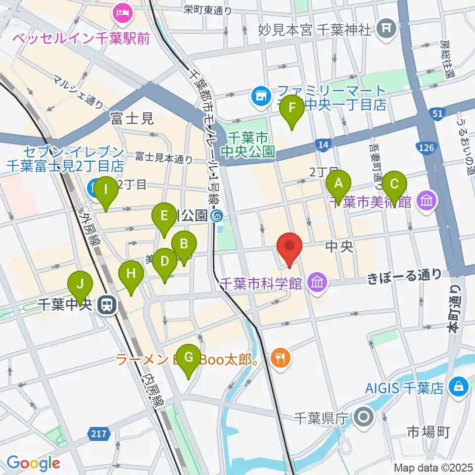 千葉スターナイト周辺のホテル一覧地図