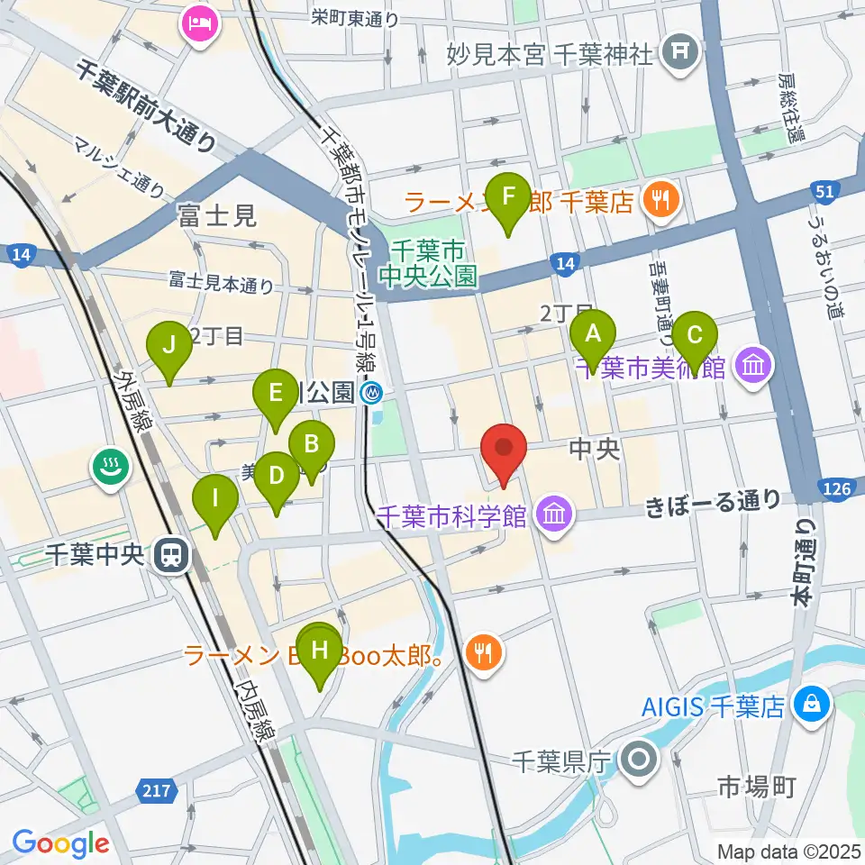 千葉スターナイト周辺のホテル一覧地図