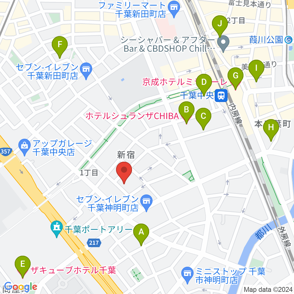 MOTOWN CLUB周辺のホテル一覧地図