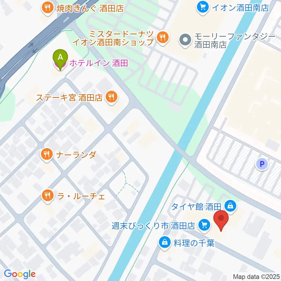 酒田MUSIC FACTORY スタジオ周辺のホテル一覧地図