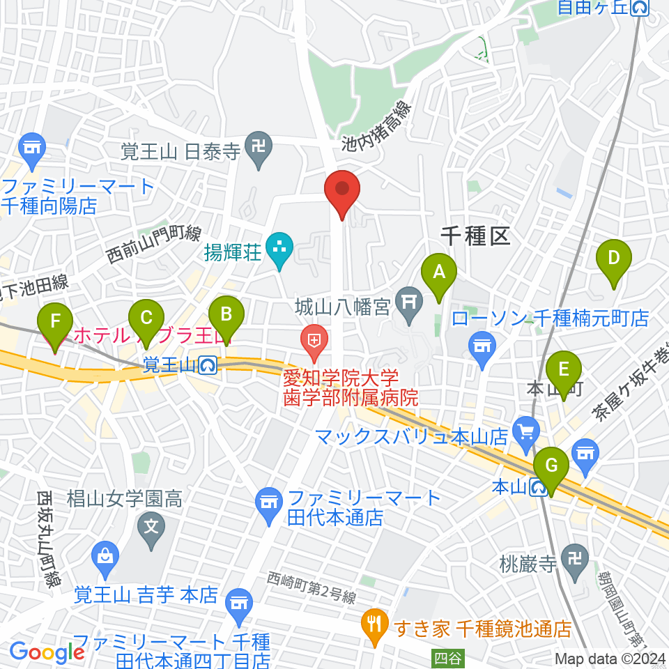 music studio blue周辺のホテル一覧地図