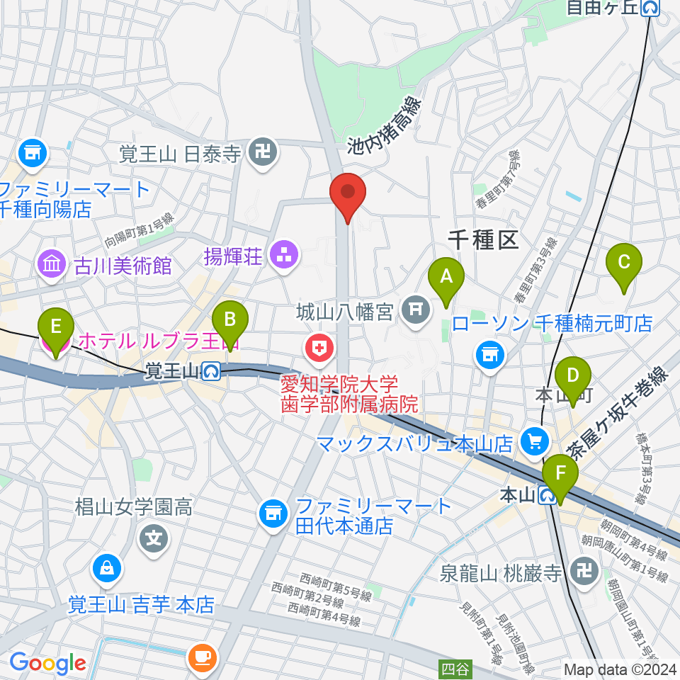 music studio blue周辺のホテル一覧地図