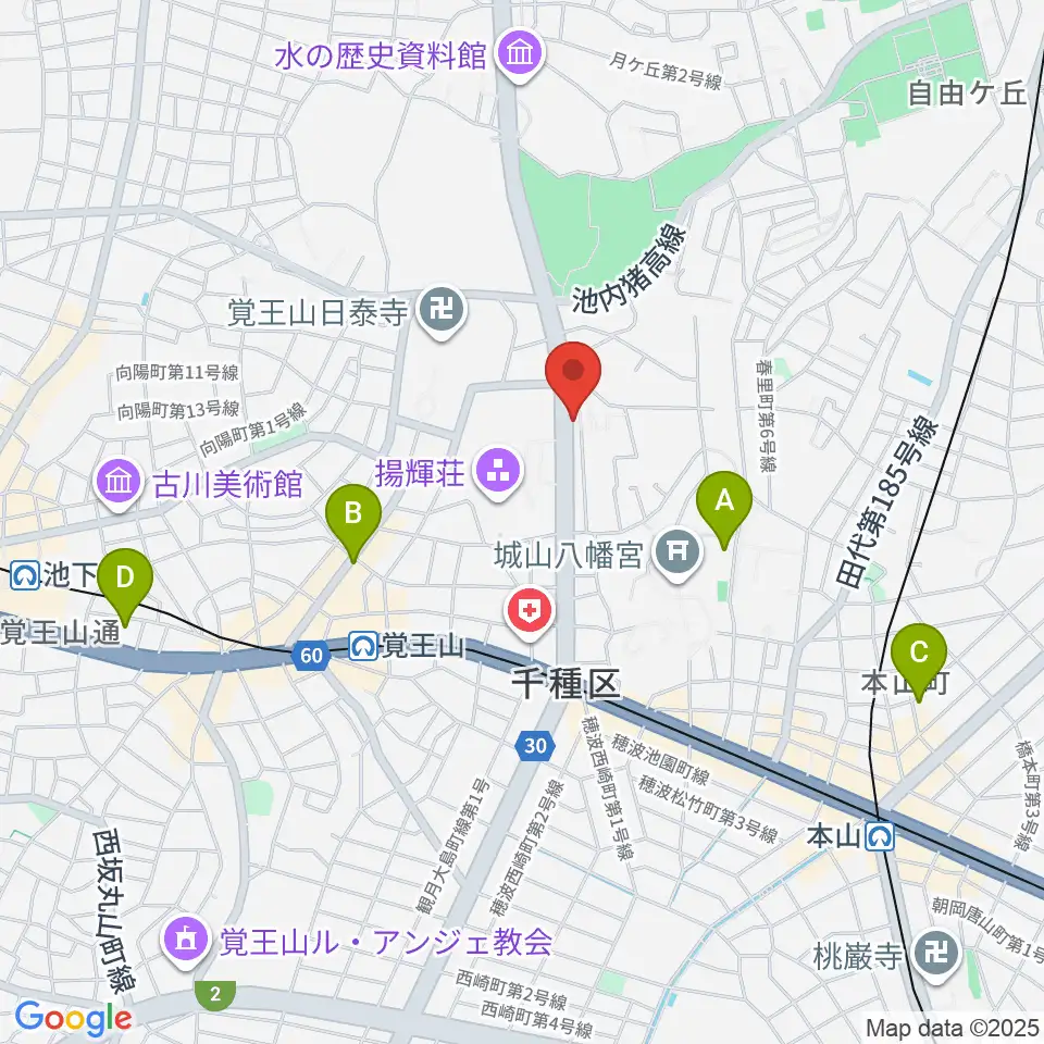 music studio blue周辺のホテル一覧地図