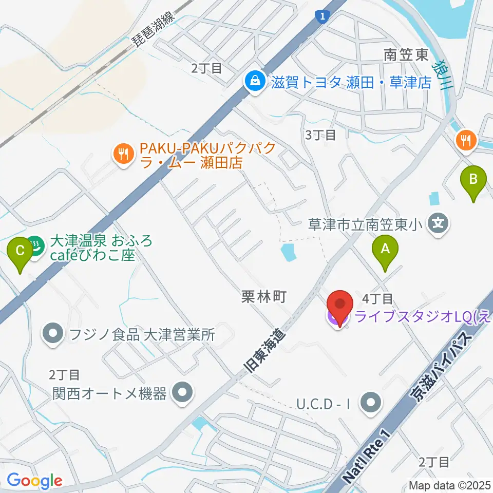 ライブスタジオL.Q.周辺のホテル一覧地図