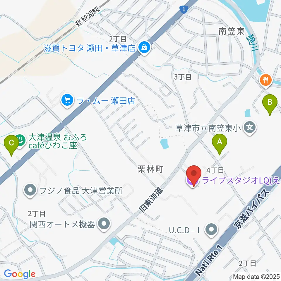 ライブスタジオL.Q.周辺のホテル一覧地図