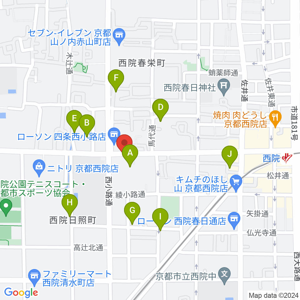 スタジオハナマウイOKUSHA周辺のホテル一覧地図