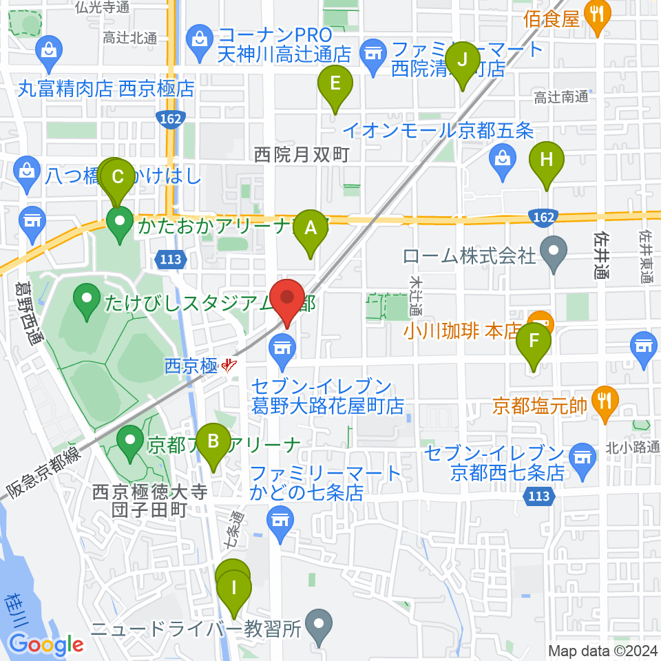 西京極STUDIO IZ周辺のホテル一覧地図