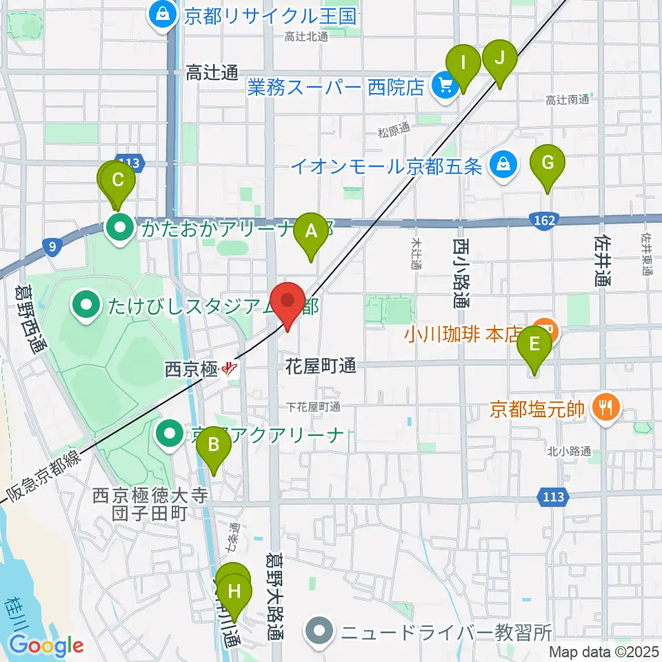 西京極STUDIO IZ周辺のホテル一覧地図